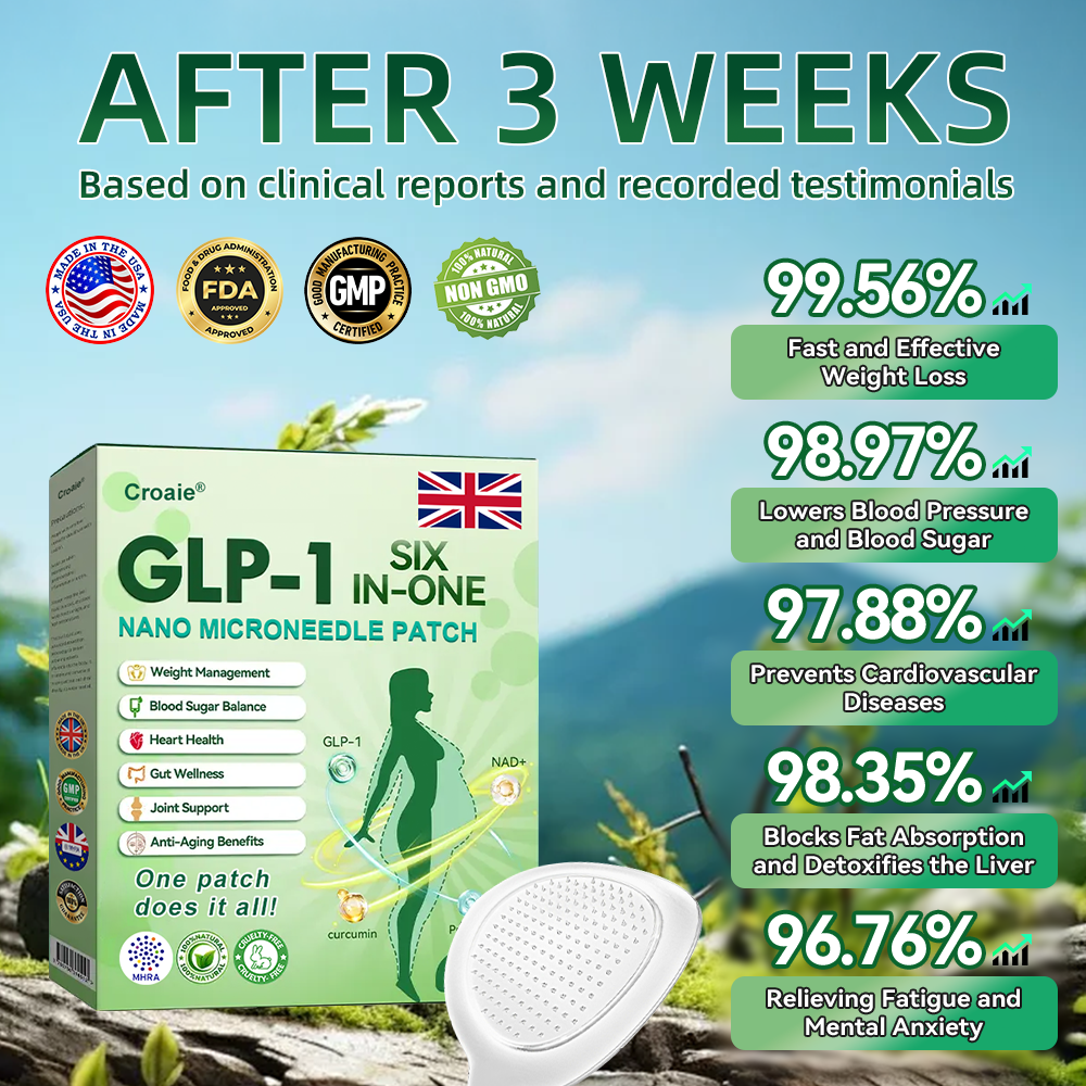 【Last Day Promotion 60% OFF👨⚕️】Croaie® SIX IN-ONE NIDDK-Tirzepatide Health NANO MICRONEEDLE PATCH 👨⚕️(Zero Pain, 24/7 Release | Lose 20 lbs FAST | 90% Sugar Drop | ) 🎁