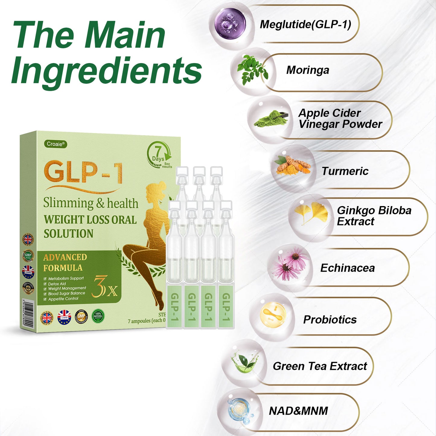 Official Store | 👨‍⚕️Croaie® GLP-1 Weight Loss Drops – 60% OFF Today Clinically Inspired Formula for Obesity, Diabetes, Heart Health, Sleep Apnea & More  Powered by GLP-1 Peptides · NAD+ · NMN · Moringa · White Kidney Bean