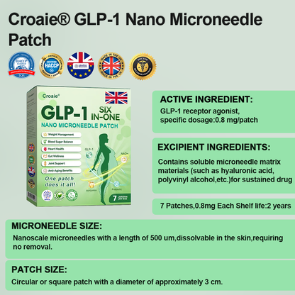 【Last Day Promotion 60% OFF👨‍⚕️】Croaie® SIX IN-ONE NIDDK-Tirzepatide Health NANO MICRONEEDLE PATCH 👨‍⚕️（Zero Pain, 24/7 Release | Lose 20 lbs FAST | 90% Sugar Drop | ） 🎁
